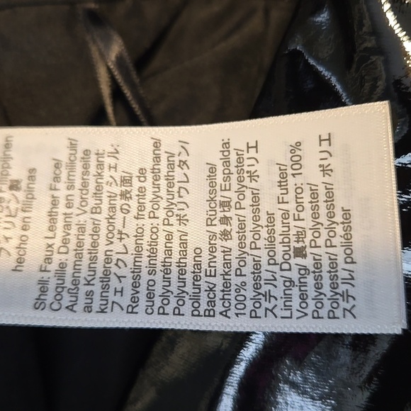 J. Crew Black Glossy Faux Leather Side Zip Lined Mini Skirt - Size 0 - Picture 6 of 11